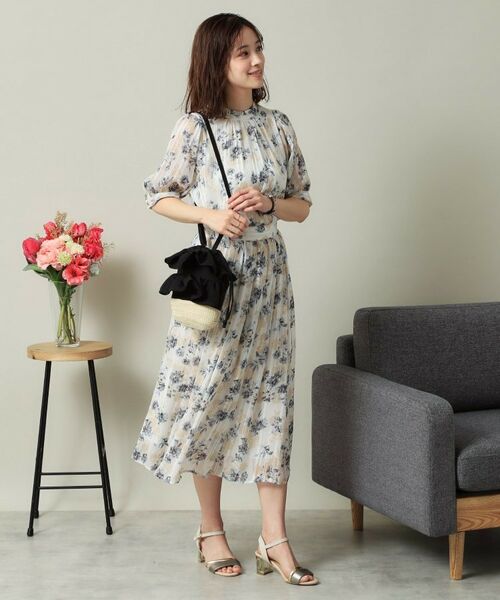 ITS'DEMO / イッツデモ ショルダーバッグ | 雑材フリルコンビ巾着ショルダー | 詳細6