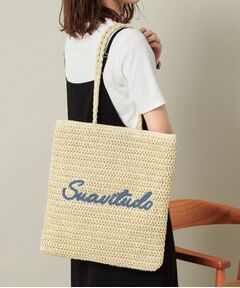 ITS'DEMO / イッツデモ トートバッグ | 雑材サガラ刺繍フラットトート