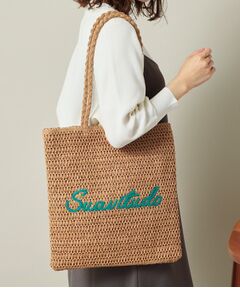 ITS'DEMO / イッツデモ トートバッグ | 雑材サガラ刺繍フラットトート