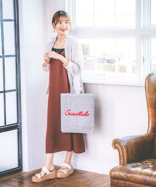 ITS'DEMO / イッツデモ トートバッグ | 雑材サガラ刺繍フラットトート | 詳細19