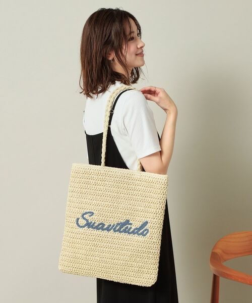 ITS'DEMO / イッツデモ トートバッグ | 雑材サガラ刺繍フラットトート | 詳細3