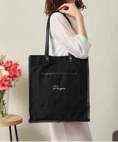 ITS'DEMO / イッツデモ トートバッグ | 【推し活／A4対応】合皮パイピングキャンバストート