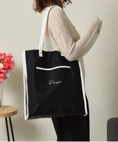 ITS'DEMO / イッツデモ トートバッグ | 【推し活／A4対応】合皮パイピングキャンバストート