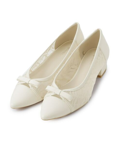 ITS'DEMO/イッツデモ 【M・Lサイズ展開】レースパンンプス アイボリー(004) 38(23.0cm-23.5cm) ITS'DEMO/イッツデモ 【M・Lサイズ展開】レースパンンプス アイボリー(004) 38(23.0cm-23.5cm)