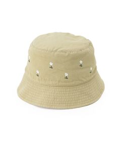 ITS'DEMO / イッツデモ ハット | 【抗菌防臭／手洗い可／サイズ調整可】フラワー刺繍バケットハット