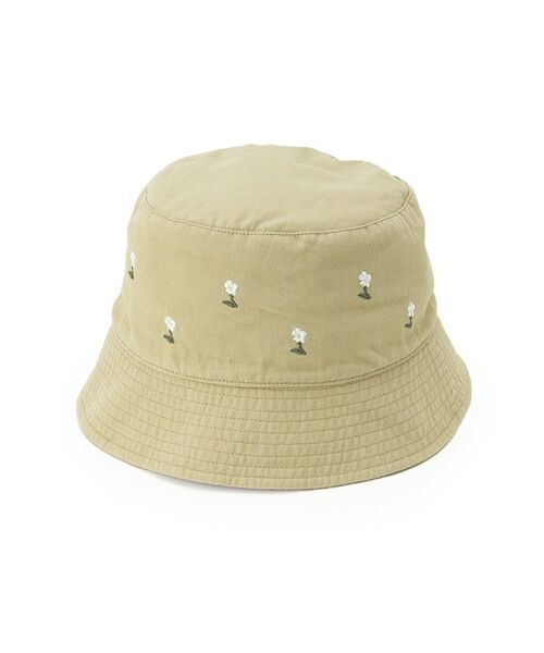 ITS'DEMO / イッツデモ ハット | 【抗菌防臭／手洗い可／サイズ調整可】フラワー刺繍バケットハット | 詳細1