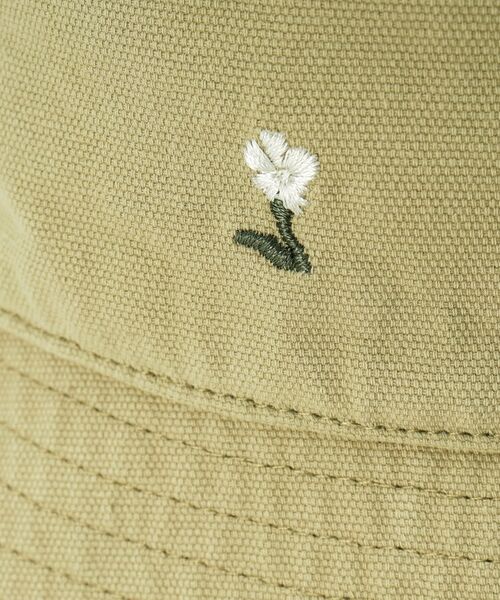 ITS'DEMO / イッツデモ ハット | 【抗菌防臭／手洗い可／サイズ調整可】フラワー刺繍バケットハット | 詳細8