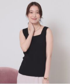 ITS'DEMO / イッツデモ キャミソール・チューブトップ | 【手洗い可】ニットスクエアタンク