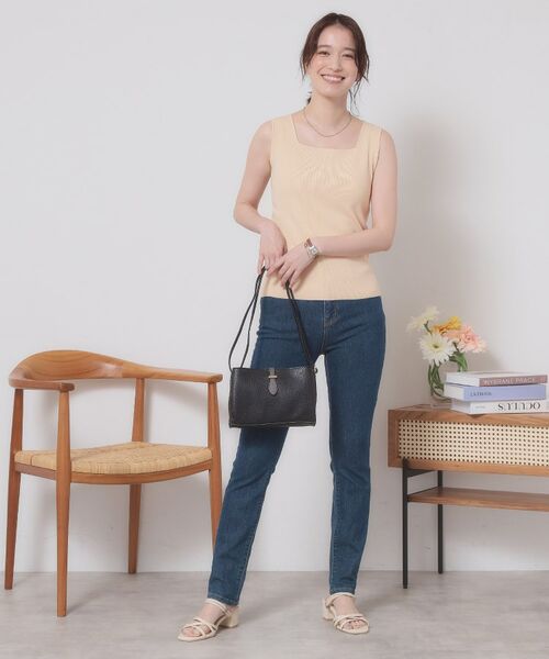 ITS'DEMO / イッツデモ キャミソール・チューブトップ | 【手洗い可】ニットスクエアタンク | 詳細11