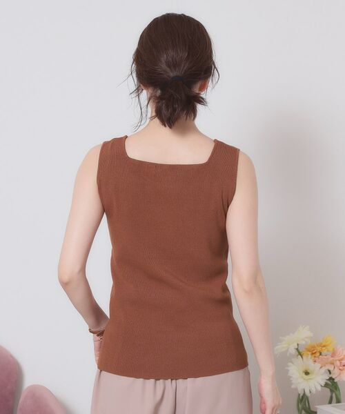 ITS'DEMO / イッツデモ キャミソール・チューブトップ | 【手洗い可】ニットスクエアタンク | 詳細15