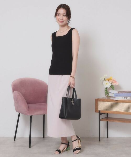 ITS'DEMO / イッツデモ キャミソール・チューブトップ | 【手洗い可】ニットスクエアタンク | 詳細2