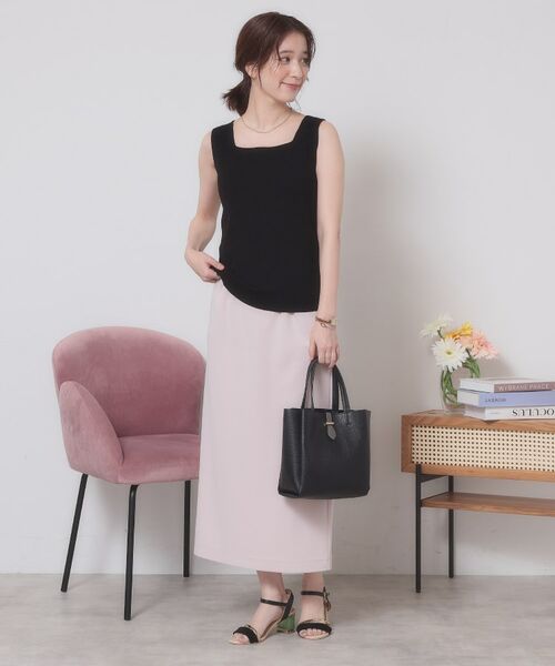 ITS'DEMO / イッツデモ キャミソール・チューブトップ | 【手洗い可】ニットスクエアタンク | 詳細3