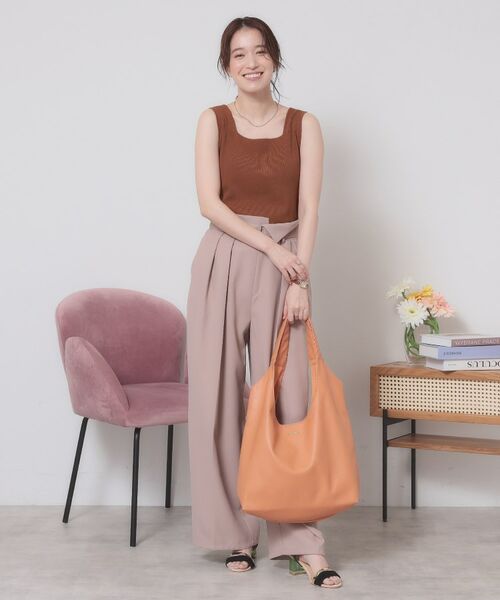 ITS'DEMO / イッツデモ キャミソール・チューブトップ | 【手洗い可】ニットスクエアタンク | 詳細6