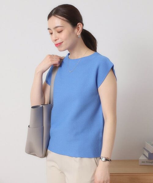 ITS'DEMO / イッツデモ ニット・セーター | 【清涼感／洗濯機OK】フレンチスリーブニット | 詳細11