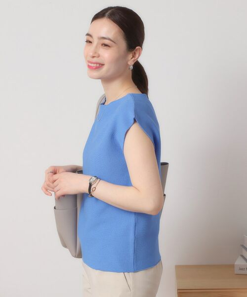 ITS'DEMO / イッツデモ ニット・セーター | 【清涼感／洗濯機OK】フレンチスリーブニット | 詳細12