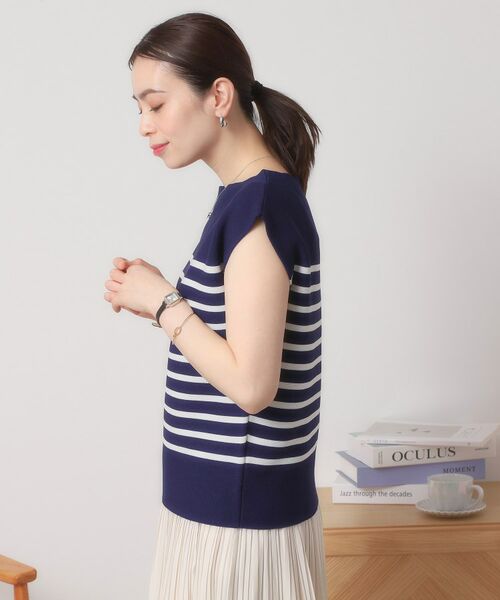 ITS'DEMO / イッツデモ ニット・セーター | 【清涼感／洗濯機OK】フレンチスリーブニット | 詳細15