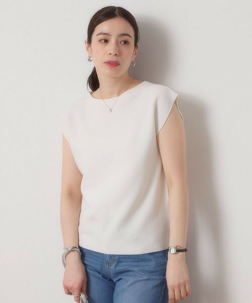 ITS'DEMO / イッツデモ ニット・セーター | 【清涼感／洗濯機OK】フレンチスリーブニット | 詳細3