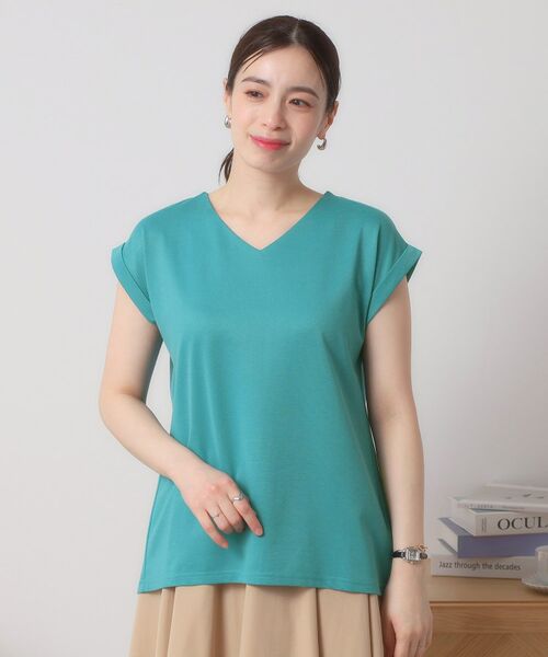 ITS'DEMO / イッツデモ カットソー | 【吸水速乾／洗濯機OK／洗濯後しわになりにくい】カットミラノVネックプルオーバー | 詳細23