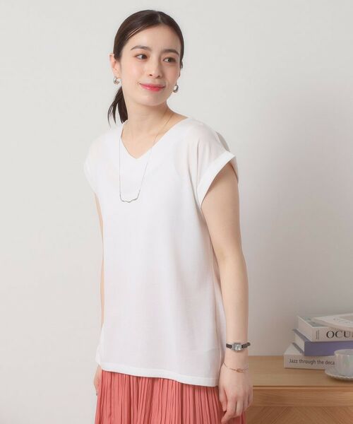 ITS'DEMO / イッツデモ カットソー | 【吸水速乾／洗濯機OK／洗濯後しわになりにくい】カットミラノVネックプルオーバー | 詳細3