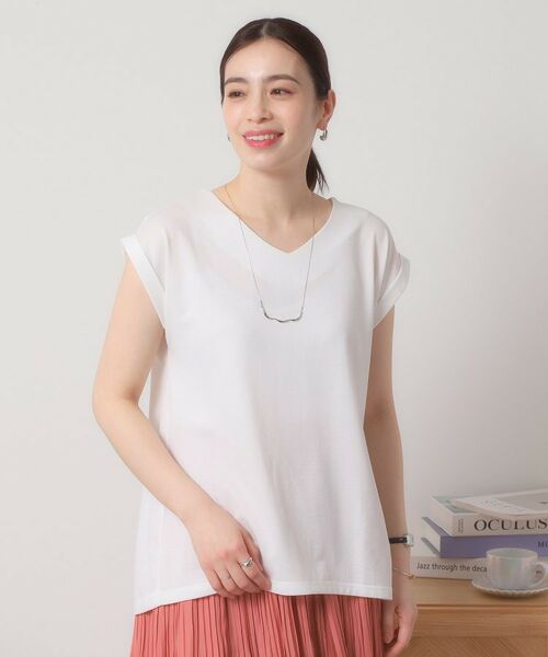 ITS'DEMO / イッツデモ カットソー | 【吸水速乾／洗濯機OK／洗濯後しわになりにくい】カットミラノVネックプルオーバー | 詳細4