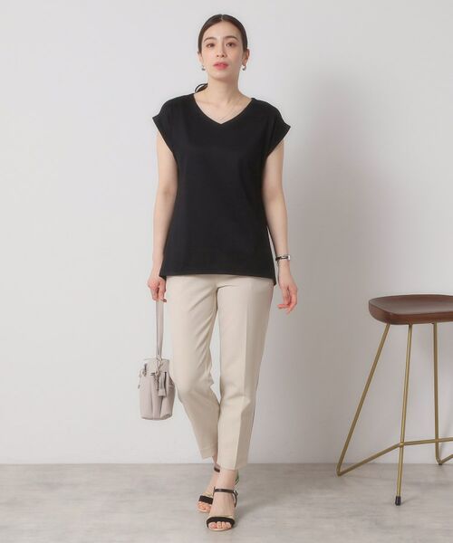 ITS'DEMO / イッツデモ カットソー | 【吸水速乾／洗濯機OK／洗濯後しわになりにくい】カットミラノVネックプルオーバー | 詳細9