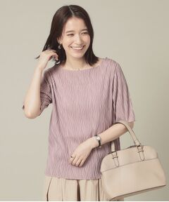 ITS'DEMO / イッツデモ カットソー | 【洗濯機OK】ジャカード5分袖プルオーバー