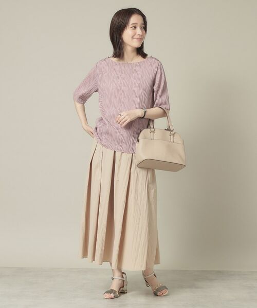 ITS'DEMO / イッツデモ カットソー | 【洗濯機OK】ジャカード5分袖プルオーバー | 詳細10