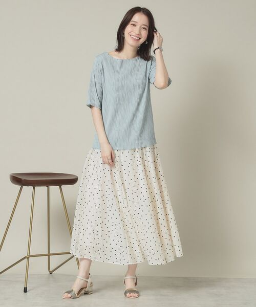 ITS'DEMO / イッツデモ カットソー | 【洗濯機OK】ジャカード5分袖プルオーバー | 詳細15