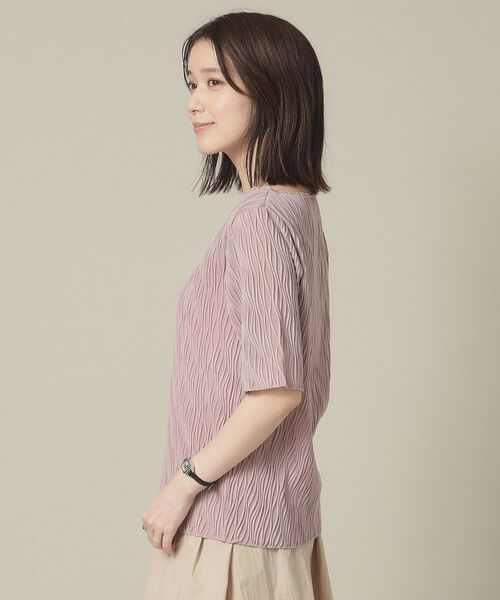 ITS'DEMO / イッツデモ カットソー | 【洗濯機OK】ジャカード5分袖プルオーバー | 詳細18