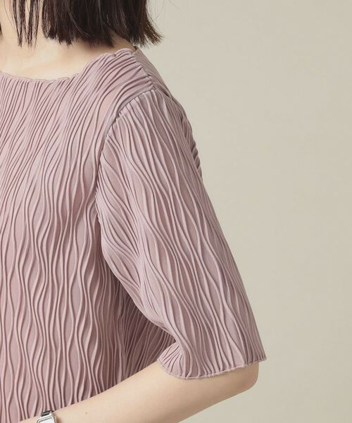 ITS'DEMO / イッツデモ カットソー | 【洗濯機OK】ジャカード5分袖プルオーバー | 詳細21