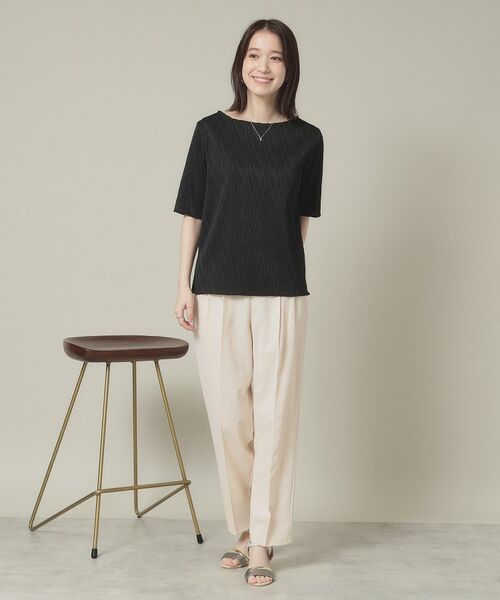 ITS'DEMO / イッツデモ カットソー | 【洗濯機OK】ジャカード5分袖プルオーバー | 詳細6