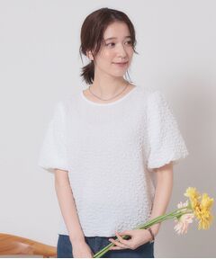 ITS'DEMO / イッツデモ カットソー | 【手洗い可】ふくれジャカードプルオーバー