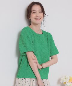 ITS'DEMO / イッツデモ カットソー | 【手洗い可】ふくれジャカードプルオーバー