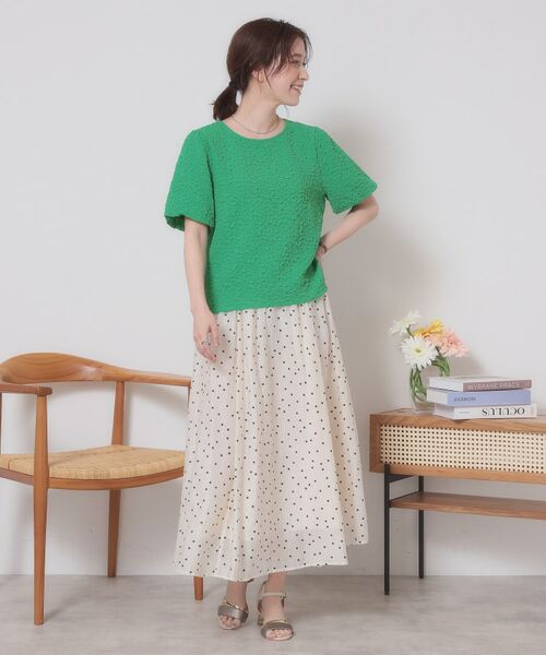 ITS'DEMO / イッツデモ カットソー | 【手洗い可】ふくれジャカードプルオーバー | 詳細11