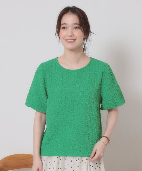 ITS'DEMO / イッツデモ カットソー | 【手洗い可】ふくれジャカードプルオーバー | 詳細13