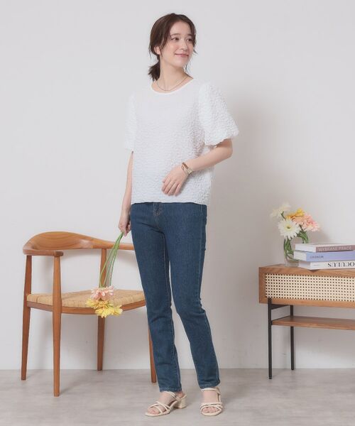 ITS'DEMO / イッツデモ カットソー | 【手洗い可】ふくれジャカードプルオーバー | 詳細3