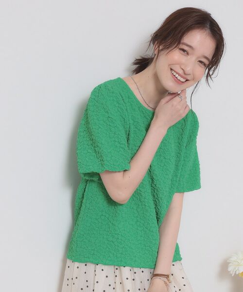 ITS'DEMO / イッツデモ カットソー | 【手洗い可】ふくれジャカードプルオーバー | 詳細9