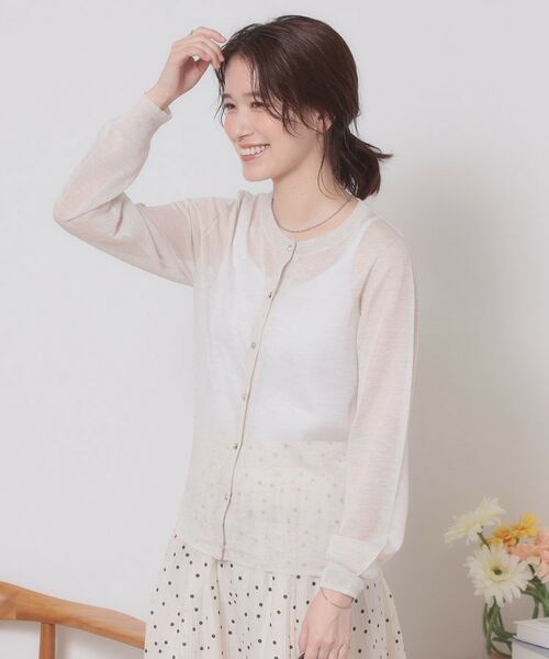 ITS'DEMO / イッツデモ カーディガン・ボレロ | 【定番人気／手洗い可／M・L展開】ラメクルーカーデ | 詳細1