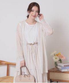 ITS'DEMO / イッツデモ カーディガン・ボレロ | 【定番人気／手洗い可】ラメ着流しカーデ