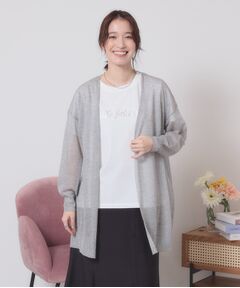 ITS'DEMO / イッツデモ カーディガン・ボレロ | 【定番人気／手洗い可】ラメ着流しカーデ