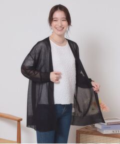 ITS'DEMO / イッツデモ カーディガン・ボレロ | 【定番人気／手洗い可】ラメ着流しカーデ