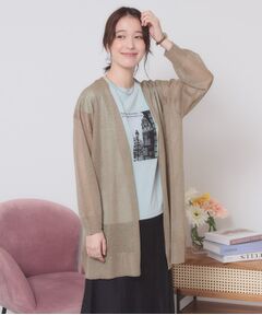 ITS'DEMO / イッツデモ カーディガン・ボレロ | 【定番人気／手洗い可】ラメ着流しカーデ