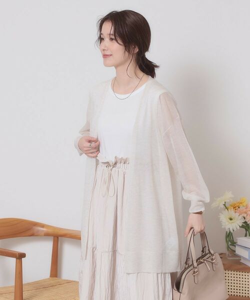 ITS'DEMO / イッツデモ カーディガン・ボレロ | 【定番人気／手洗い可】ラメ着流しカーデ | 詳細1