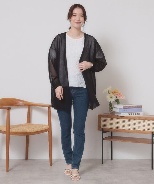 ITS'DEMO / イッツデモ カーディガン・ボレロ | 【定番人気／手洗い可】ラメ着流しカーデ | 詳細10