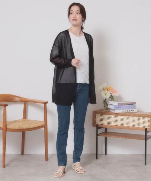 ITS'DEMO / イッツデモ カーディガン・ボレロ | 【定番人気／手洗い可】ラメ着流しカーデ | 詳細11
