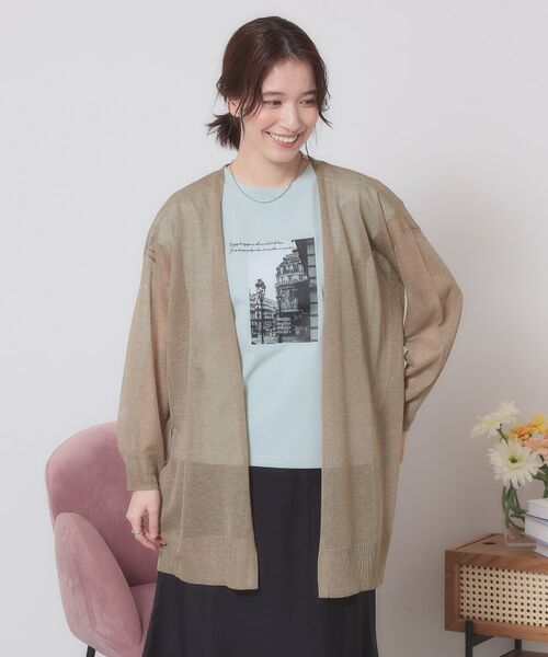 ITS'DEMO / イッツデモ カーディガン・ボレロ | 【定番人気／手洗い可】ラメ着流しカーデ | 詳細13