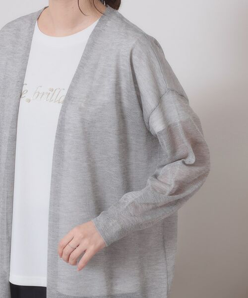 ITS'DEMO / イッツデモ カーディガン・ボレロ | 【定番人気／手洗い可】ラメ着流しカーデ | 詳細21