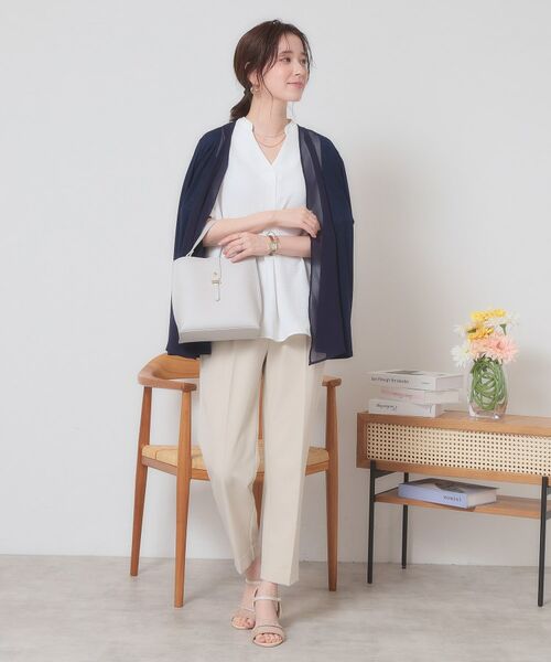 ITS'DEMO / イッツデモ カーディガン・ボレロ | 【手洗い可】異素材切替着流しカーディガン | 詳細14