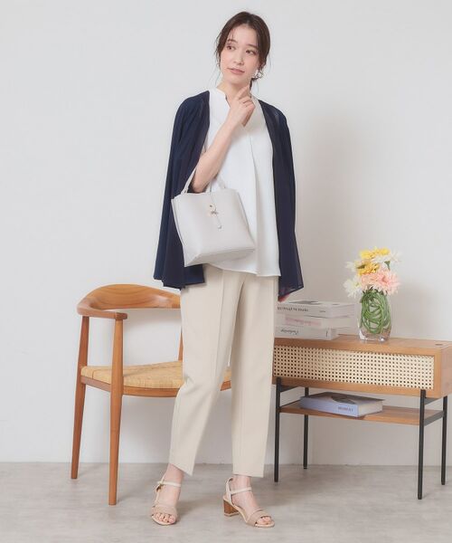 ITS'DEMO / イッツデモ カーディガン・ボレロ | 【手洗い可】異素材切替着流しカーディガン | 詳細15