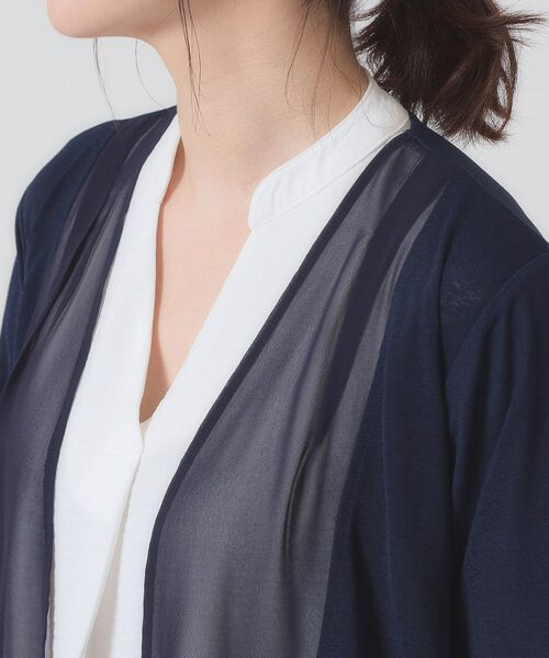 ITS'DEMO / イッツデモ カーディガン・ボレロ | 【手洗い可】異素材切替着流しカーディガン | 詳細20